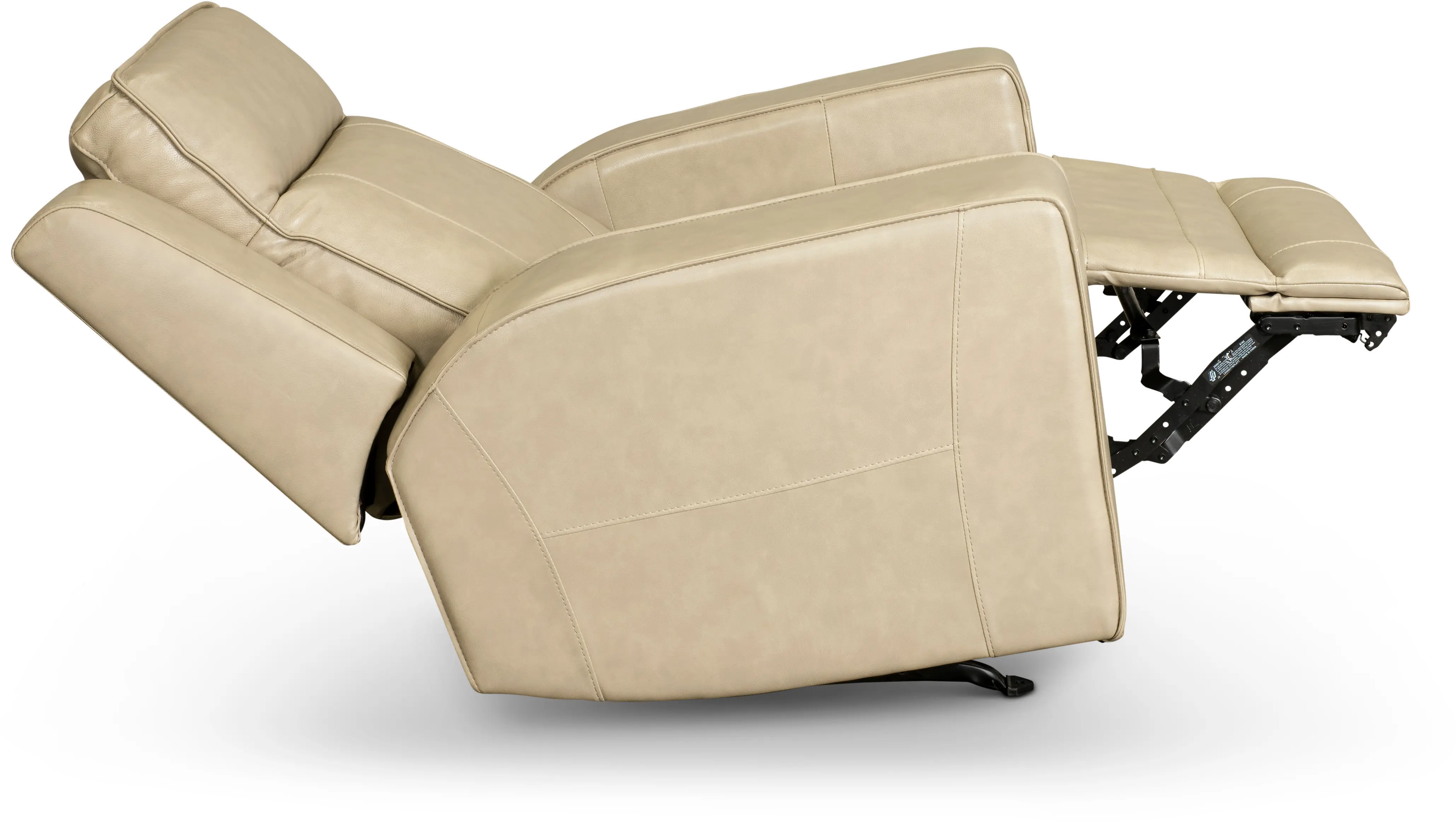 Dynasty Stone Beige Leather Triple Power Rocker Recliner-3