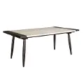 Modern White and Black Dining Room Table - Modern Eclectic