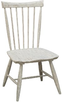 Farmhouse Whitewash Dining Room Chair - Modern Eclectic