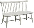 Farmhouse Whitewash Dining Room Bench - Modern Eclectic