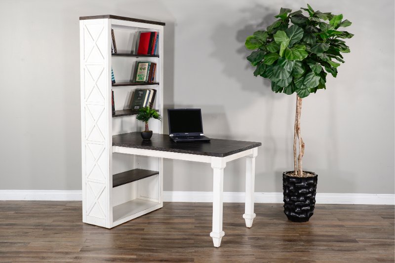 Country White Bookcase Desk Carriage House Rc Willey Furniture