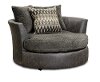 Contemporary Gray Barrel Chair - Matrix