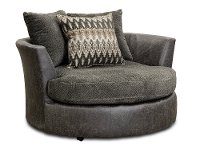 Contemporary Gray Barrel Chair - Matrix