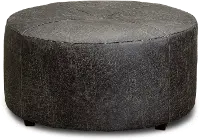 Matrix Smoke Gray Round Ottoman