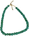 7 Inch Aqua-Green African Recycled Glass Bead Strand