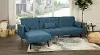 Jenna Blue Convertible Sectional Sofa Bed with Chaise