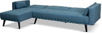 Madrid Ocean Blue Convertible Sectional Sofa Bed with Chaise - Jenna-3