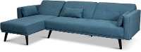 Madrid Ocean Blue Convertible Sectional Sofa Bed with Chaise - Jenna-4