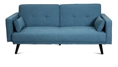 Madrid Ocean Blue Convertible Sofa Bed - Jenna