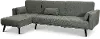 Clearance Jenna Slate Gray Convertible Sectional Sofa Bed with Chaise
