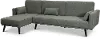Madrid Slate Gray Convertible Sectional Sofa Bed with Chaise - Jenna