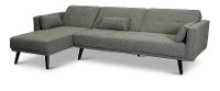 Madrid Slate Gray Convertible Sectional Sofa Bed with Chaise - Jenna-2