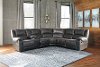 Slate Gray 6-Piece Reclining Sectional Sofa - Nantahala