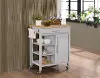 Gray Kitchen Cart with Natural Top - Edmonton
