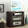 Dark Cherry Swivel Top Entertainment Cart
