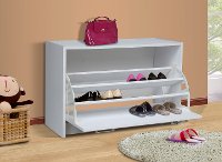 White Deluxe Single Shoe Cabinet - Sepulveda