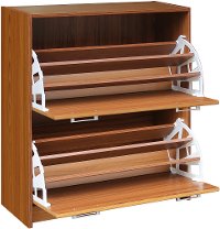 Light Walnut Deluxe Double Shoe Cabinet - Sepulveda