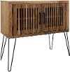 Contemporary Natural Walnut Two Door Accent Cabinet - Capri