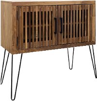 Contemporary Natural Walnut Two Door Accent Cabinet - Capri
