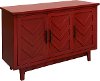 Grenadine Red Three Door Cabinet - Fiesta