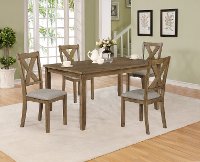 Light Brown 5 Piece Dining Room Set - Clara