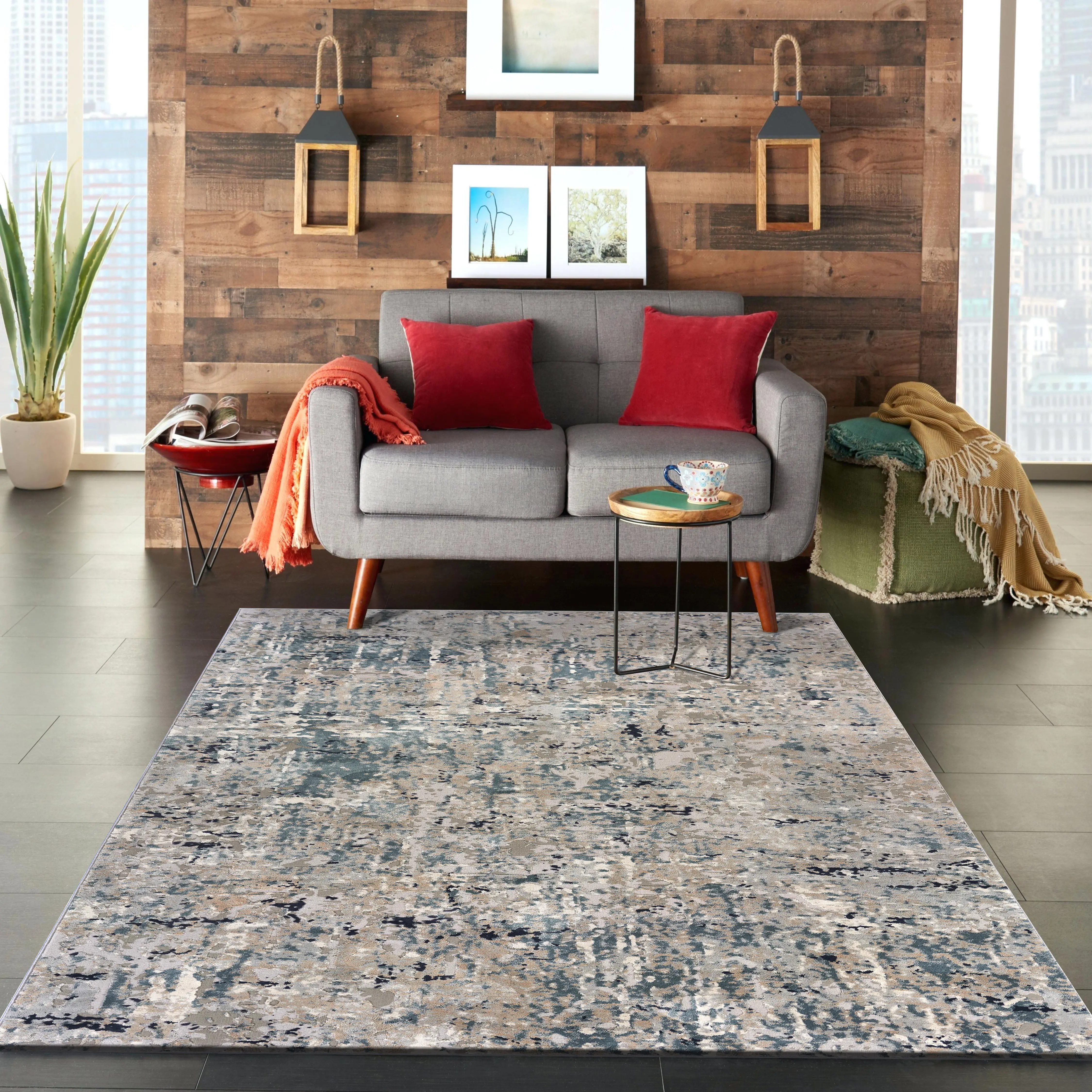 8 x 11 Large Blue Harbor Mist Area Rug - Imagine-2