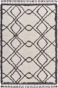 5 x 8 Medium White and Gray Area Rug - Outlander