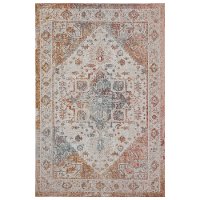 5 x 8 Medium Persian Beige, Cream, and Rust Indoor-Outdoor Area Rug - Antiquity