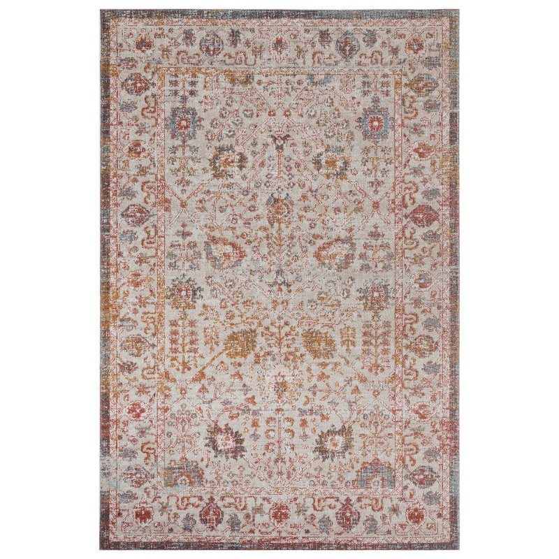 5 X 8 Um Beige Cream And Rust Bohemian Indoor Outdoor Area