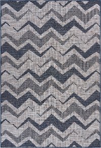 5 x 7 Medium Gray Geometric Indoor-Outdoor Rug - Retreat-1