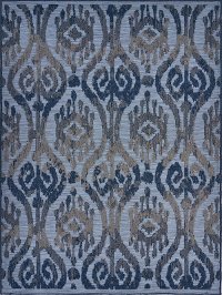 5 x 7 Medium Pebble Blue Indoor-Outdoor Rug - Retreat