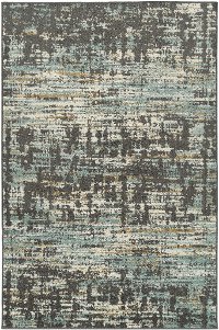 5 x 8 Medium Gray and Blue Area Rug - Kavon
