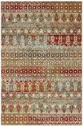5 x 8 Medium Gold and Red Area Rug - Kavon