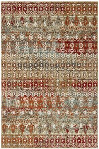 5 x 8 Medium Gold and Red Area Rug - Kavon