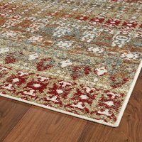 5 x 8 Medium Gold and Red Area Rug - Kavon-2