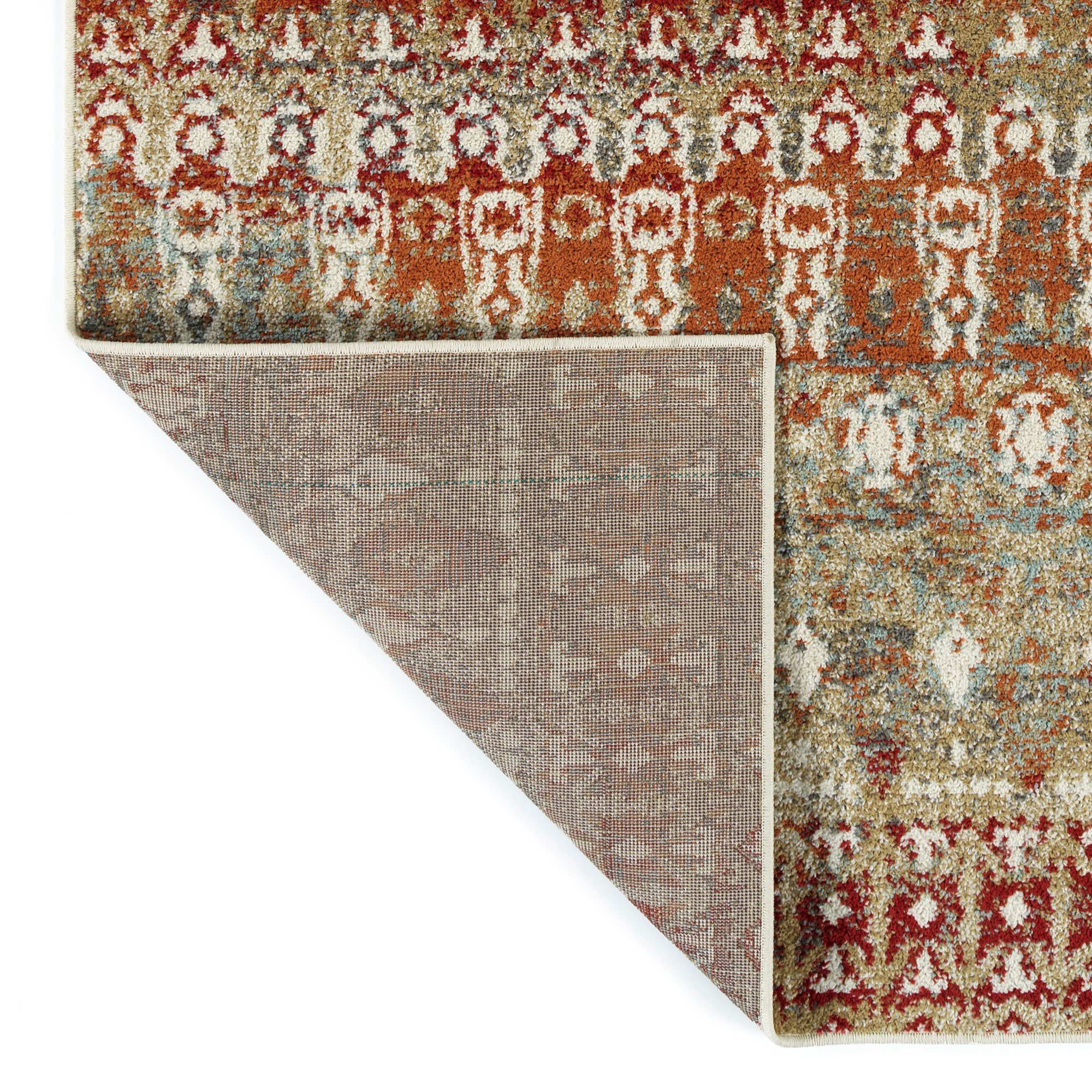 5 x 8 Medium Gold and Red Area Rug - Kavon-4