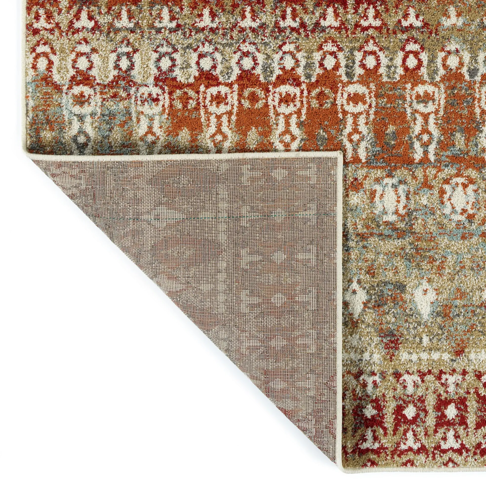 5 x 8 Medium Gold and Red Area Rug - Kavon-4