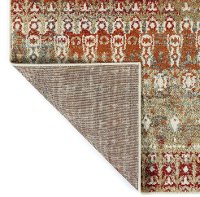 5 x 8 Medium Gold and Red Area Rug - Kavon-4