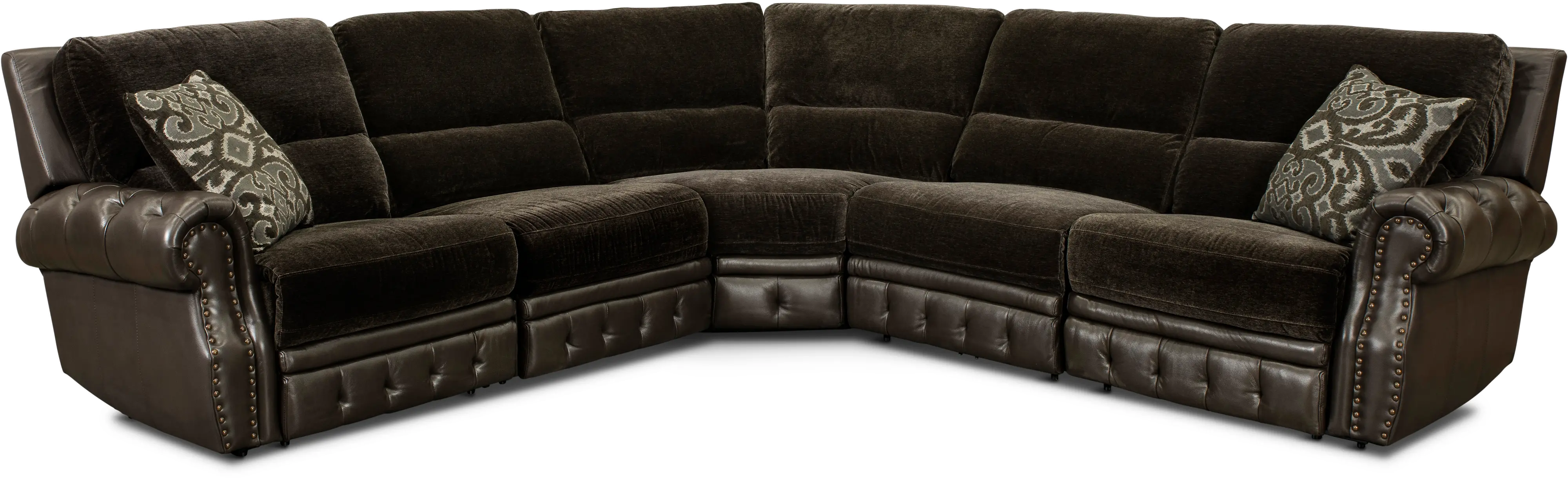 Spirit Brown 5 Piece Power Reclining Sectional-2
