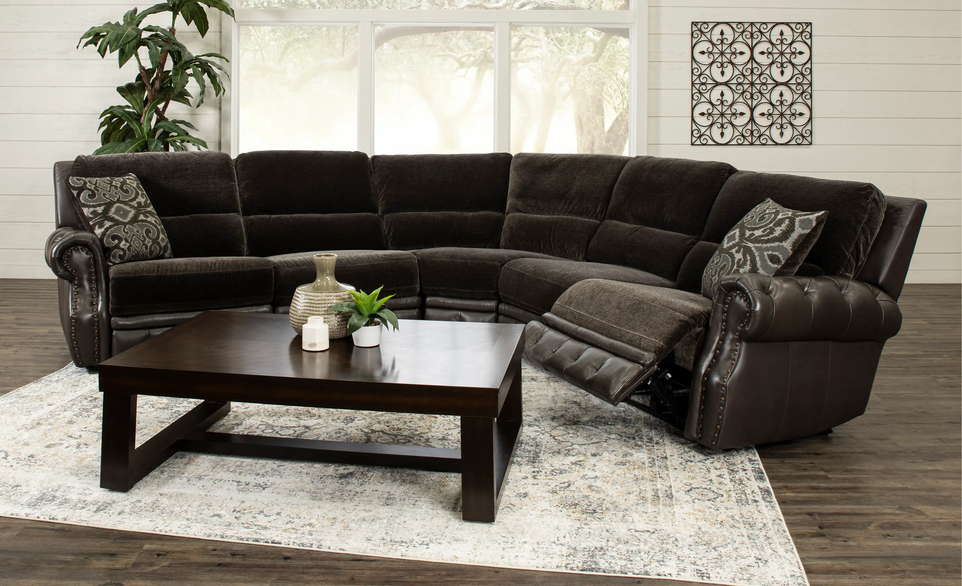 Spirit Brown 5 Piece Power Reclining Sectional-3