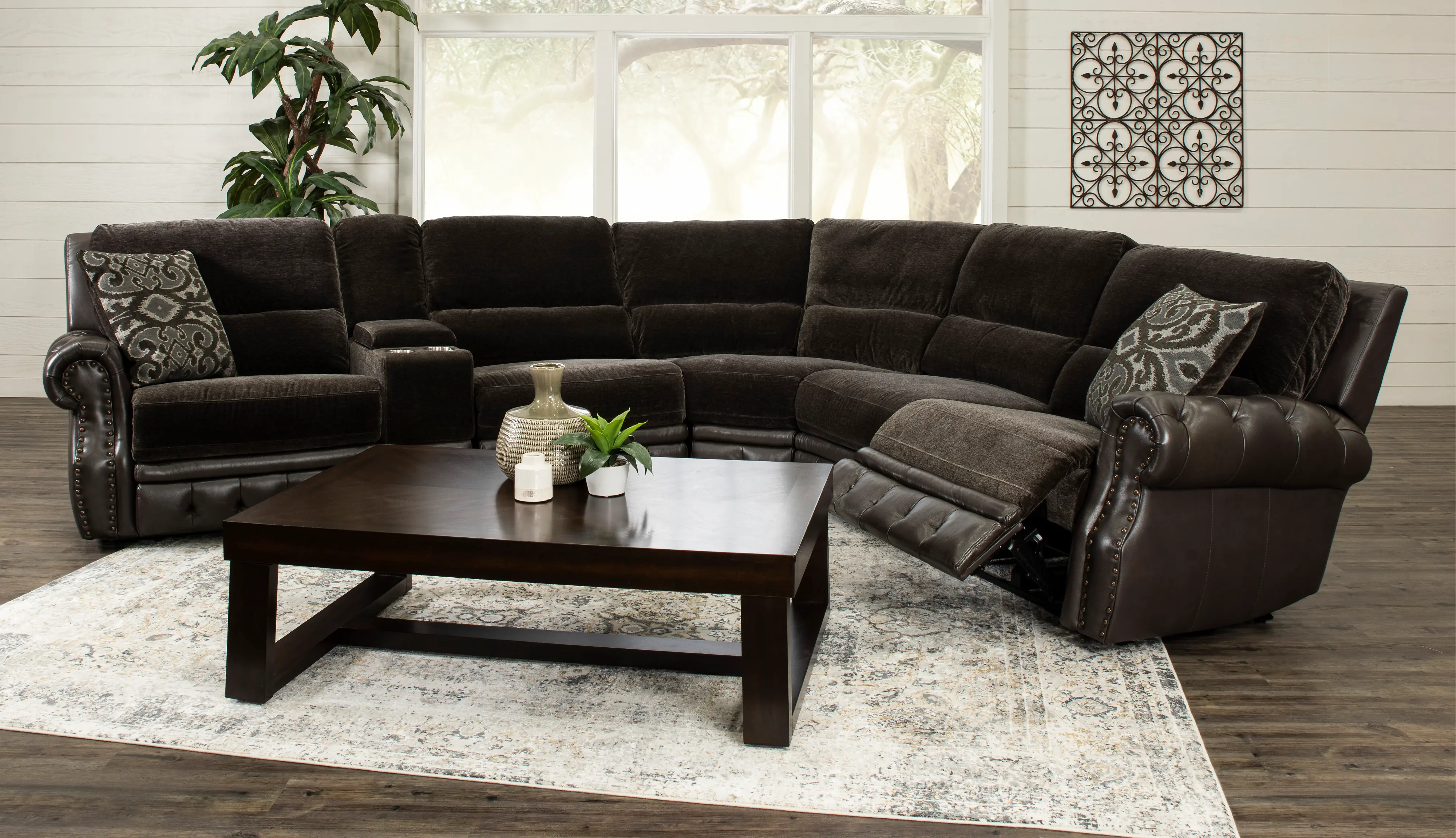 Spirit Brown 6 Piece Power Reclining Sectional-3