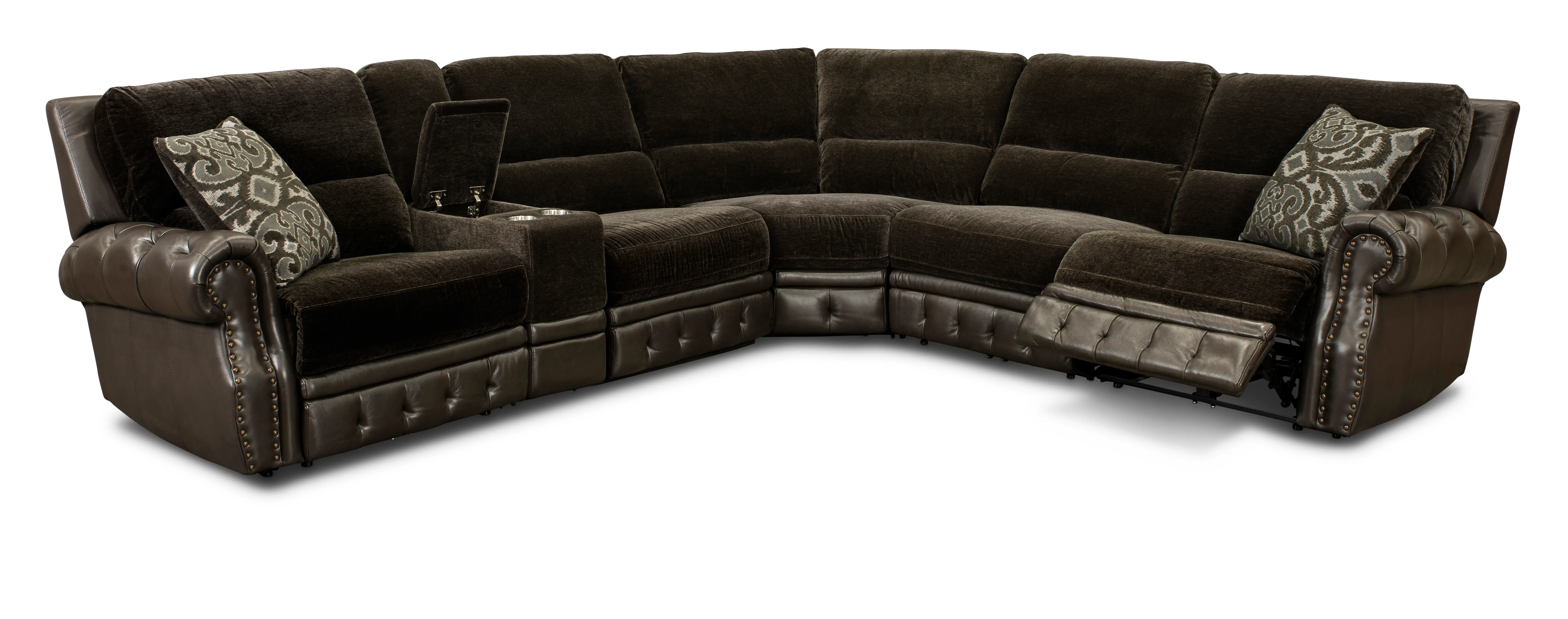 Spirit Brown 6 Piece Power Reclining Sectional-4