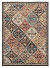 5 x 8 Medium Brick Red, Walnut Brown, and Onyx Area Rug - Marrakesh