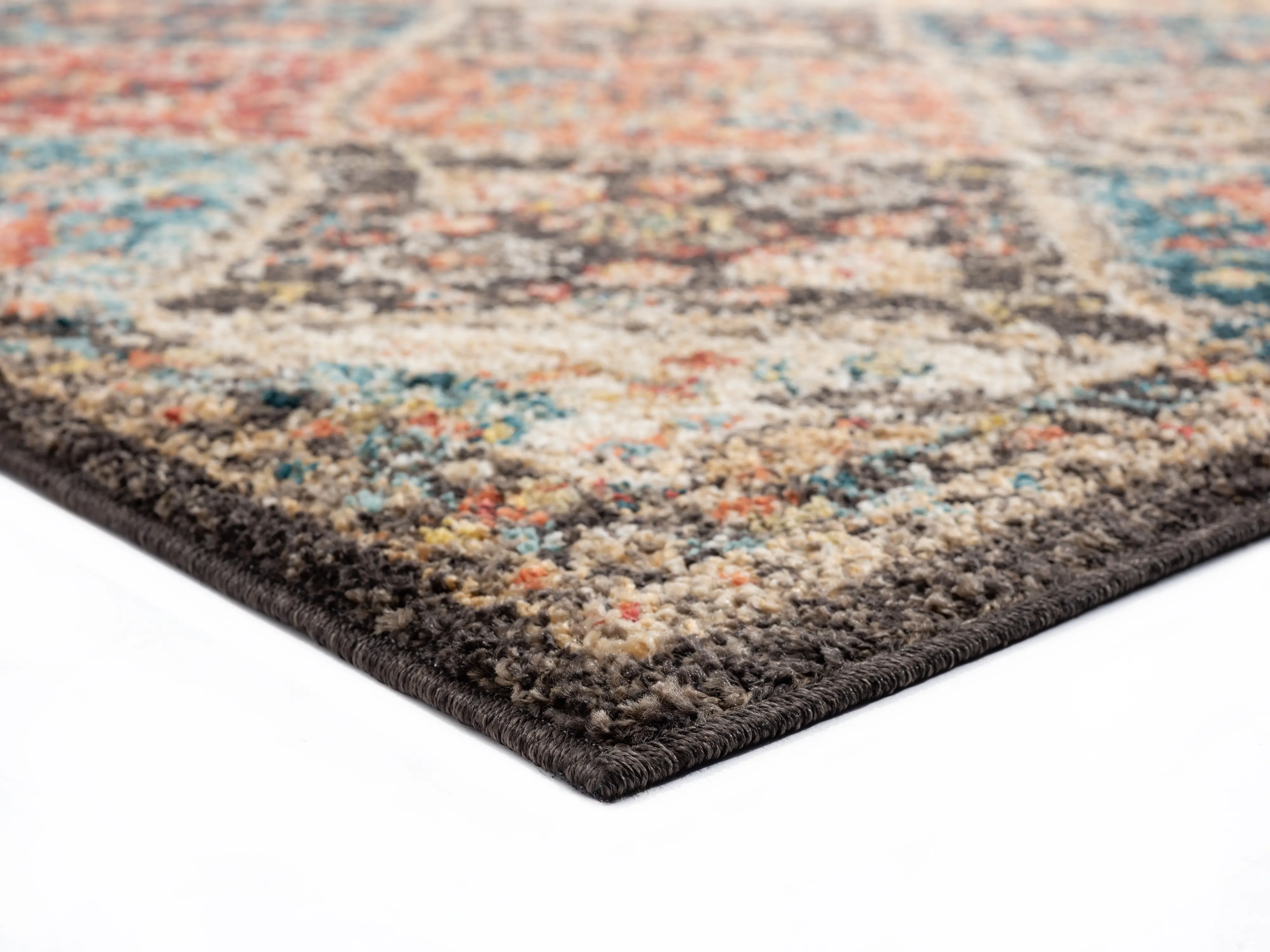 5 x 8 Medium Brick Red, Walnut Brown, and Onyx Area Rug - Marrakesh-2