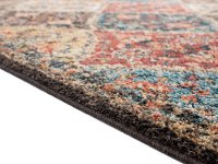 5 x 8 Medium Brick Red, Walnut Brown, and Onyx Area Rug - Marrakesh-4