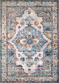 5 x 8 Medium Cerulean Blue Area Rug - Rhapsody Kent
