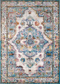 5 x 8 Medium Cerulean Blue Area Rug - Rhapsody Kent