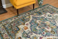 5 x 8 Medium Cerulean Blue Area Rug - Rhapsody Kent-3