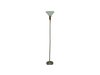 Pewter and Oak Torchiere Floor Lamp