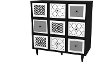 Black and White Theo Accent Cabinet